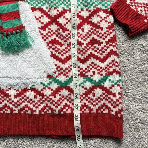 Ugly Christmas Sweater Pullover Womens Size Large Llama Red Green - Picture 4 of 5